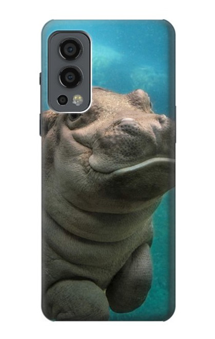 S3871 Cute Baby Hippo Hippopotamus Hülle Schutzhülle Taschen für OnePlus Nord 2 5G