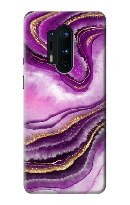S3896 Purple Marble Gold Streaks Hülle Schutzhülle Taschen für OnePlus 8 Pro