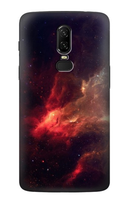 S3897 Red Nebula Space Hülle Schutzhülle Taschen für OnePlus 6