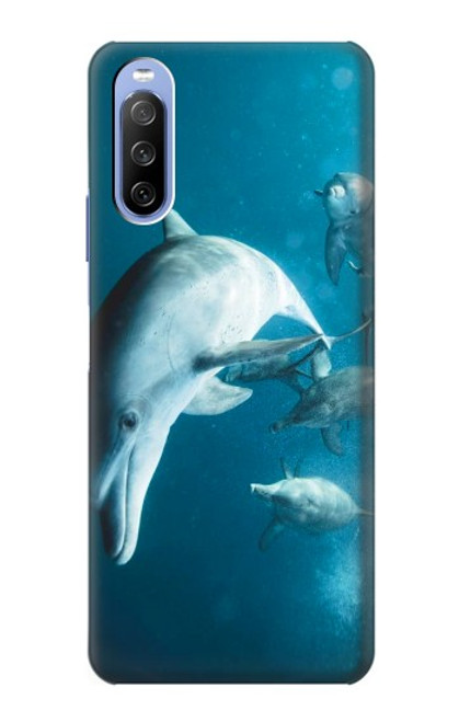S3878 Dolphin Hülle Schutzhülle Taschen für Sony Xperia 10 III Lite