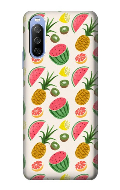 S3883 Fruit Pattern Hülle Schutzhülle Taschen für Sony Xperia 10 III Lite