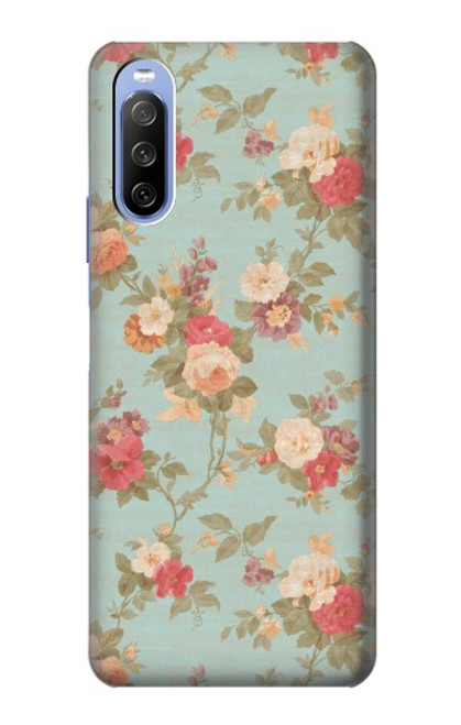 S3910 Vintage Rose Hülle Schutzhülle Taschen für Sony Xperia 10 III Lite