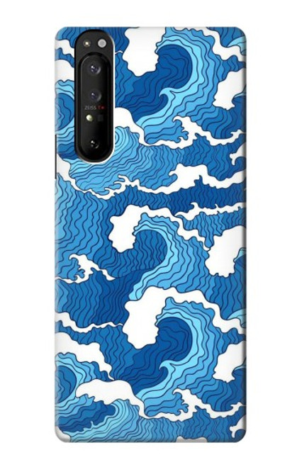S3901 Aesthetic Storm Ocean Waves Hülle Schutzhülle Taschen für Sony Xperia 1 III