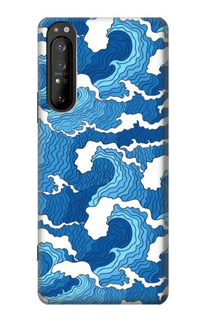 S3901 Aesthetic Storm Ocean Waves Hülle Schutzhülle Taschen für Sony Xperia 1 II