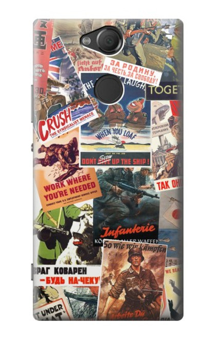 S3905 Vintage Army Poster Hülle Schutzhülle Taschen für Sony Xperia XA2