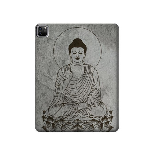 S3873 Buddha Line Art Hülle Schutzhülle Taschen für iPad Pro 12.9 (2022, 2021, 2020, 2018), iPad Air 13 (2025, 2024)