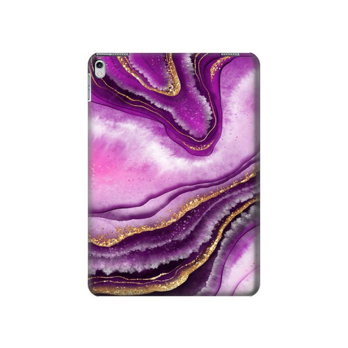 S3896 Purple Marble Gold Streaks Hülle Schutzhülle Taschen für iPad Air 2, iPad 9.7 (2017,2018), iPad 6, iPad 5
