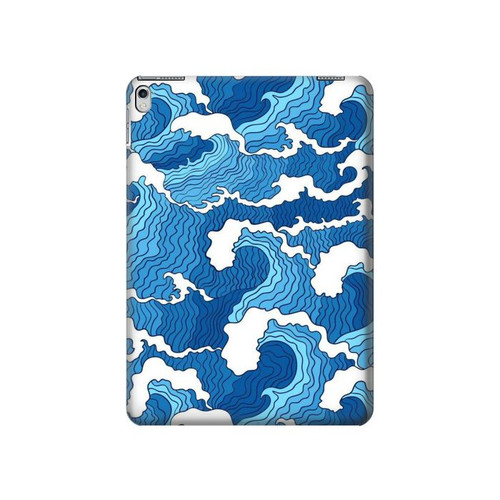 S3901 Aesthetic Storm Ocean Waves Hülle Schutzhülle Taschen für iPad Air 2, iPad 9.7 (2017,2018), iPad 6, iPad 5
