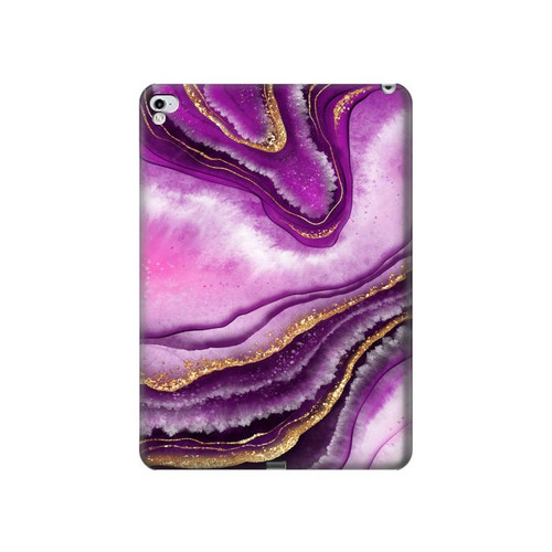 S3896 Purple Marble Gold Streaks Hülle Schutzhülle Taschen für iPad Pro 12.9 (2015,2017)