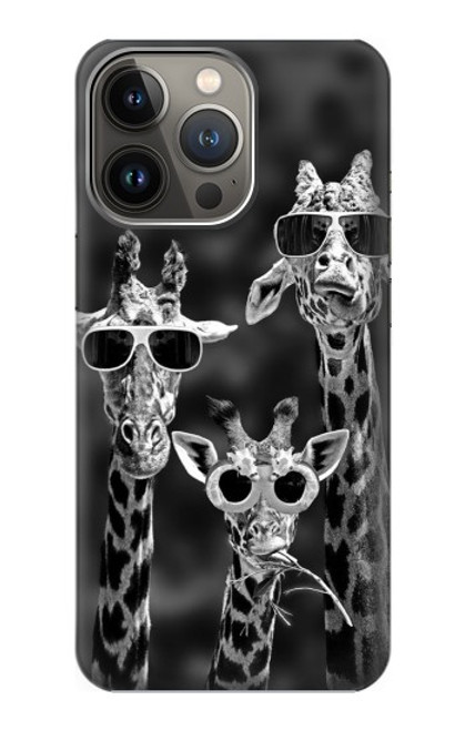 S2327 Giraffes With Sunglasses Hülle Schutzhülle Taschen für iPhone 14 Pro