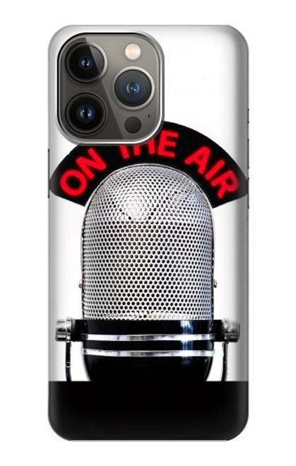 S2381 Vintage Radio Microphone On The Air Hülle Schutzhülle Taschen für iPhone 14 Pro