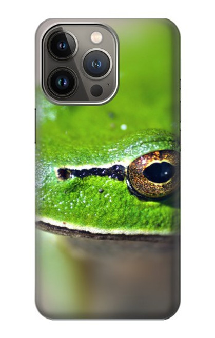 S3845 Green frog Hülle Schutzhülle Taschen für iPhone 14 Pro