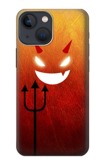 S2454 Red Cute Little Devil Cartoon Hülle Schutzhülle Taschen für iPhone 14 Plus