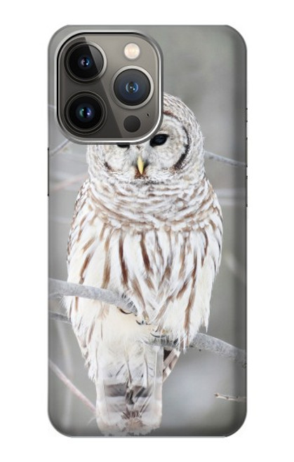 S1566 Snowy Owl White Owl Hülle Schutzhülle Taschen für iPhone 14 Pro Max