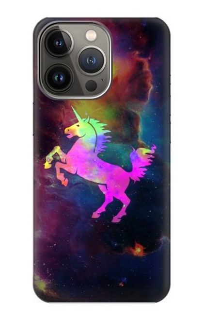 S2486 Rainbow Unicorn Nebula Space Hülle Schutzhülle Taschen für iPhone 14 Pro Max