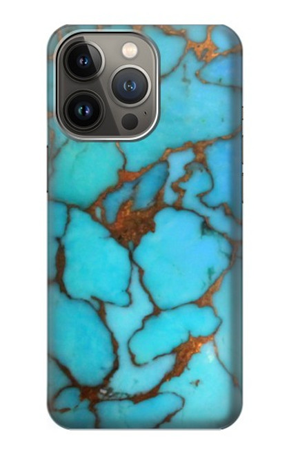 S2685 Aqua Turquoise Gemstone Graphic Printed Hülle Schutzhülle Taschen für iPhone 14 Pro Max
