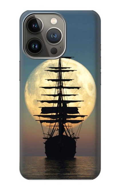 S2897 Pirate Ship Moon Night Hülle Schutzhülle Taschen für iPhone 14 Pro Max