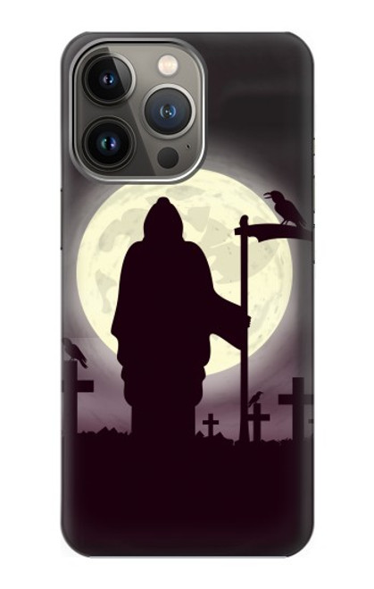 S3262 Grim Reaper Night Moon Cemetery Hülle Schutzhülle Taschen für iPhone 14 Pro Max