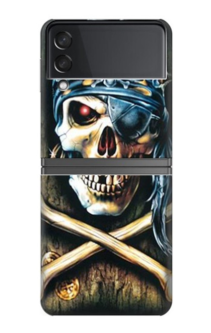 S0151 Pirate Skull Punk Rock Hülle Schutzhülle Taschen für Samsung Galaxy Z Flip 4