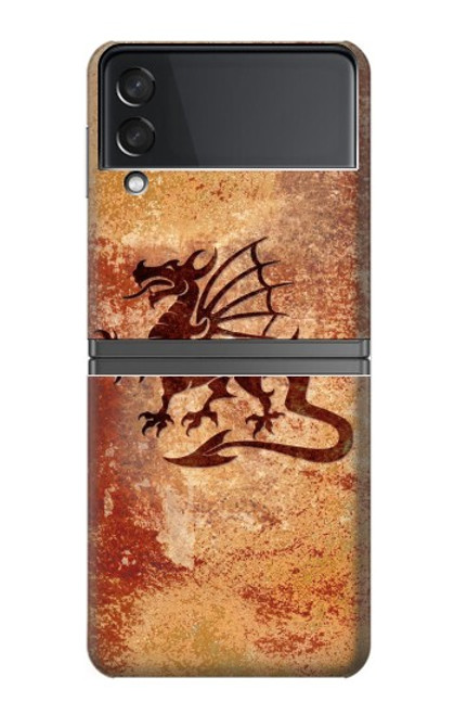 S2485 Dragon Metal Texture Graphic Printed Hülle Schutzhülle Taschen für Samsung Galaxy Z Flip 4