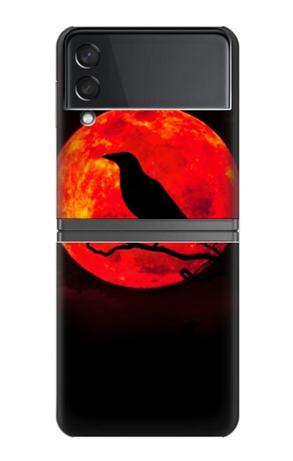 S3328 Crow Red Moon Hülle Schutzhülle Taschen für Samsung Galaxy Z Flip 4