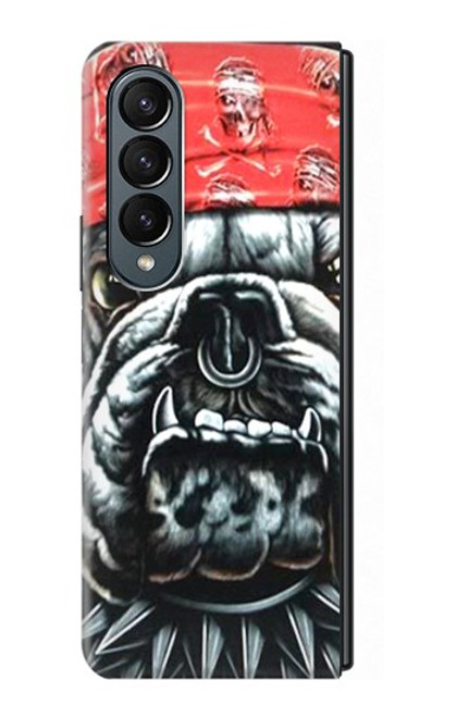 S0100 Bulldog American Football Hülle Schutzhülle Taschen für Samsung Galaxy Z Fold 4