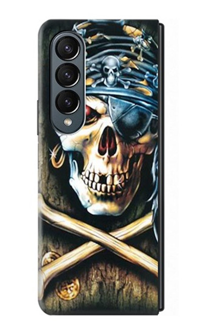 S0151 Pirate Skull Punk Rock Hülle Schutzhülle Taschen für Samsung Galaxy Z Fold 4