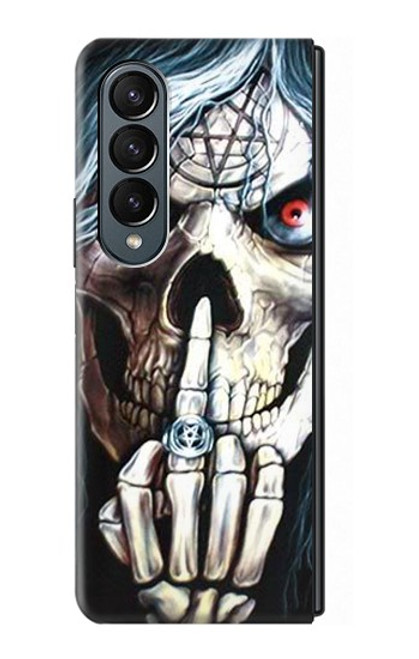 S0222 Skull Pentagram Hülle Schutzhülle Taschen für Samsung Galaxy Z Fold 4