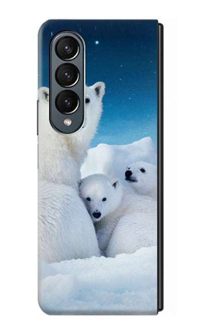 S0285 Polar Bear Family Arctic Hülle Schutzhülle Taschen für Samsung Galaxy Z Fold 4