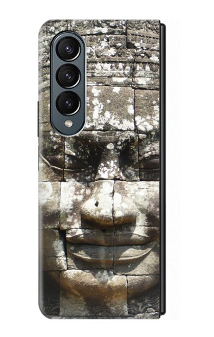 S0314 Ancient Cambodian Buddhism Hülle Schutzhülle Taschen für Samsung Galaxy Z Fold 4