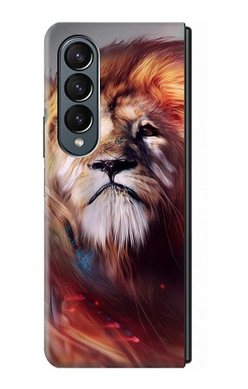 S0691 Leo Paint Hülle Schutzhülle Taschen für Samsung Galaxy Z Fold 4