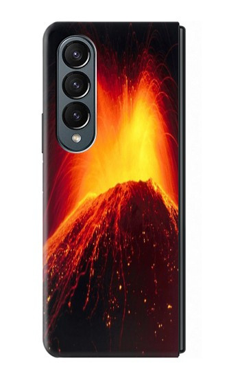 S0745 Volcano Lava Hülle Schutzhülle Taschen für Samsung Galaxy Z Fold 4