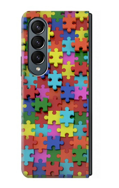 S0816 Puzzle Hülle Schutzhülle Taschen für Samsung Galaxy Z Fold 4