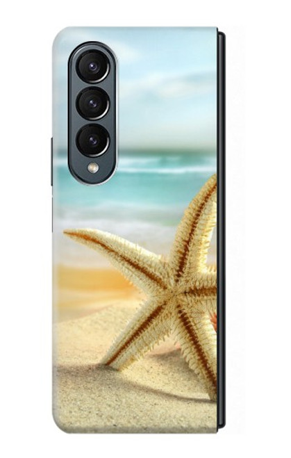 S1117 Starfish on the Beach Hülle Schutzhülle Taschen für Samsung Galaxy Z Fold 4