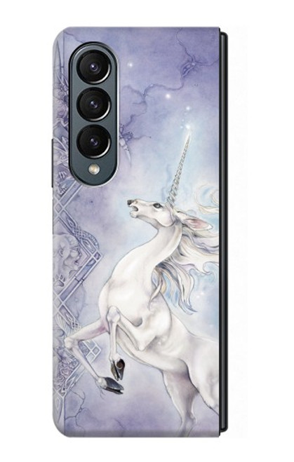 S1134 White Horse Unicorn Hülle Schutzhülle Taschen für Samsung Galaxy Z Fold 4