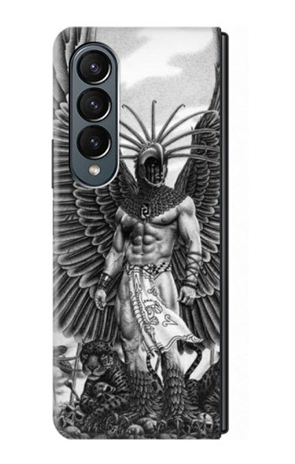 S1235 Aztec Warrior Hülle Schutzhülle Taschen für Samsung Galaxy Z Fold 4