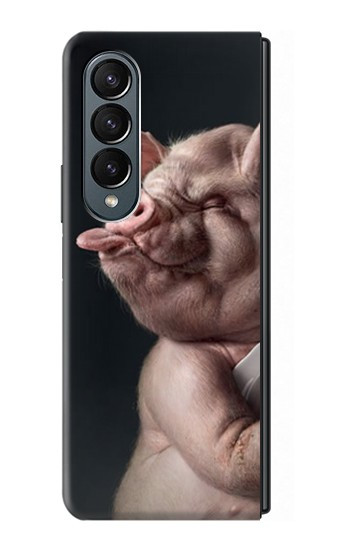 S1273 Crazy Pig Hülle Schutzhülle Taschen für Samsung Galaxy Z Fold 4
