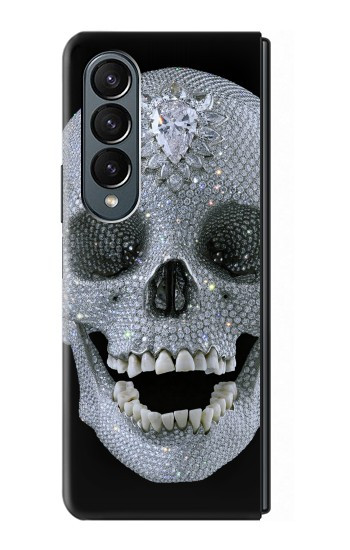 S1286 Diamond Skull Hülle Schutzhülle Taschen für Samsung Galaxy Z Fold 4
