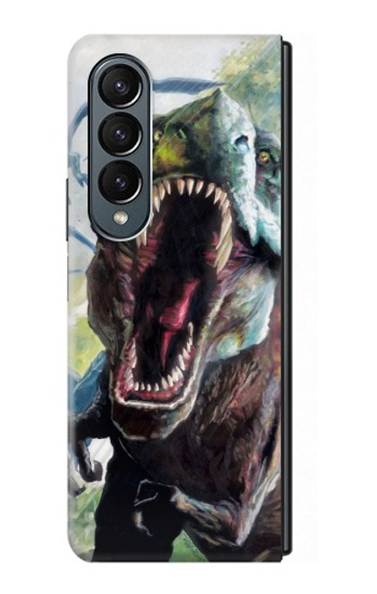 S1453 Trex Tyrannosaurus Rex Dinosaur Hülle Schutzhülle Taschen für Samsung Galaxy Z Fold 4