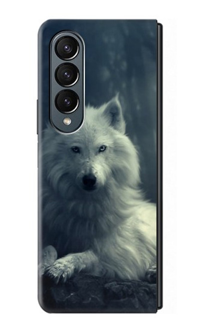 S1516 White Wolf Hülle Schutzhülle Taschen für Samsung Galaxy Z Fold 4