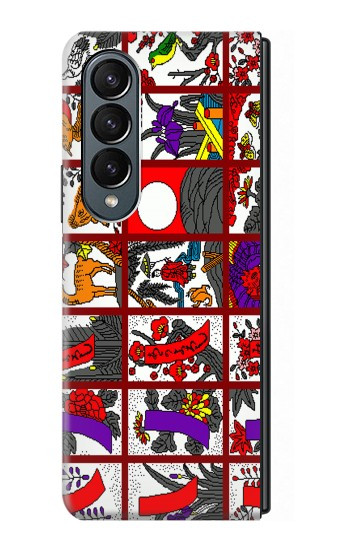 S1923 Hanafuda Japanese Flower Card Hülle Schutzhülle Taschen für Samsung Galaxy Z Fold 4