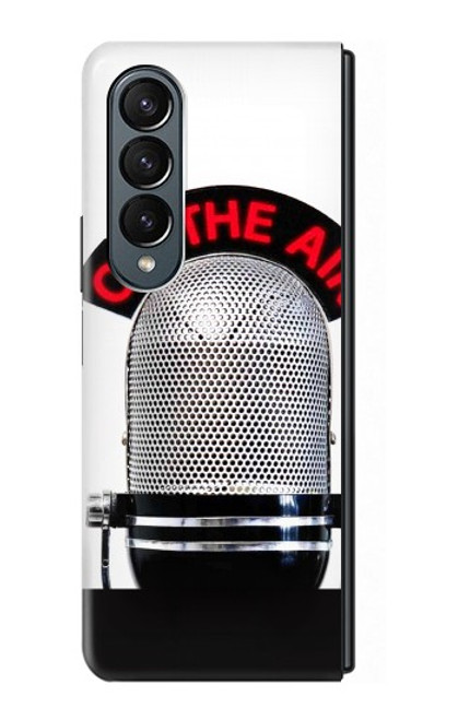 S2381 Vintage Radio Microphone On The Air Hülle Schutzhülle Taschen für Samsung Galaxy Z Fold 4