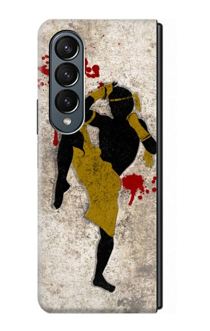 S2635 Muay Thai Kickboxing Fight Blood Hülle Schutzhülle Taschen für Samsung Galaxy Z Fold 4