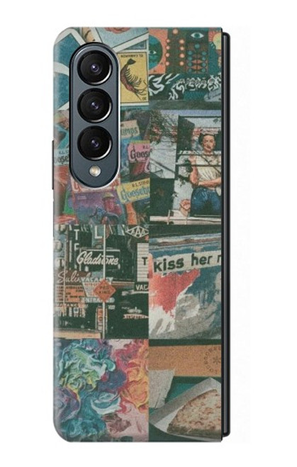 S3909 Vintage Poster Hülle Schutzhülle Taschen für Samsung Galaxy Z Fold 4