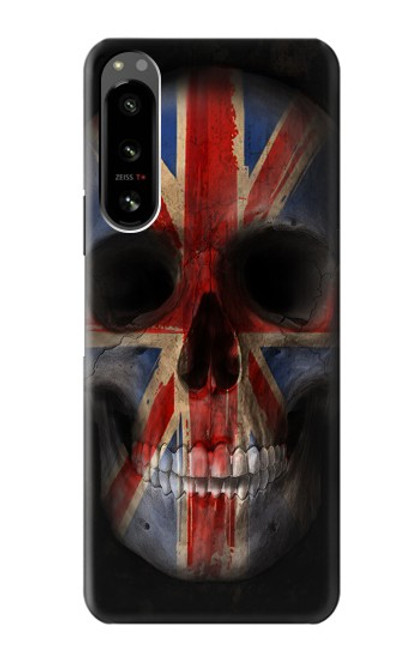 S3848 United Kingdom Flag Skull Hülle Schutzhülle Taschen für Sony Xperia 5 IV