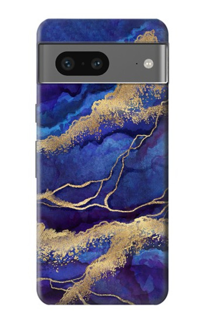 S3906 Navy Blue Purple Marble Hülle Schutzhülle Taschen für Google Pixel 7