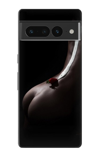 S0546 Sexy Cream Strawberry Hülle Schutzhülle Taschen für Google Pixel 7 Pro