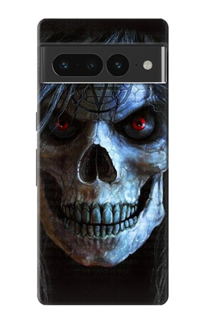 S2585 Evil Death Skull Pentagram Hülle Schutzhülle Taschen für Google Pixel 7 Pro