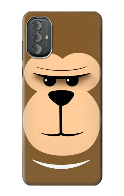 S2721 Cute Grumpy Monkey Cartoon Hülle Schutzhülle Taschen für Motorola Moto G Power 2022, G Play 2023