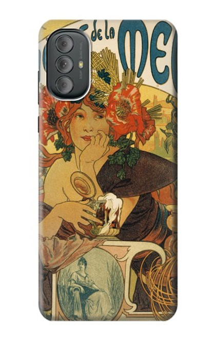 S2740 Alphonse Mucha Bieres De La Muse Hülle Schutzhülle Taschen für Motorola Moto G Power 2022, G Play 2023